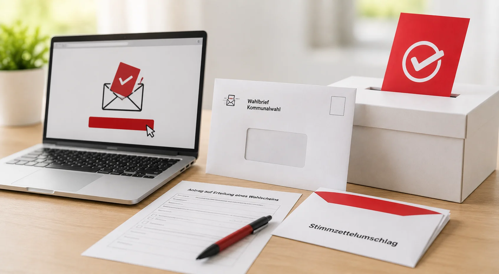 Briefwahl zur Kommunalwahl Hannover 2026 mit Wahlunterlagen und Stimmabgabe für Ricklingen, Oberricklingen, Mühlenberg, Wettbergen und Bornum.
