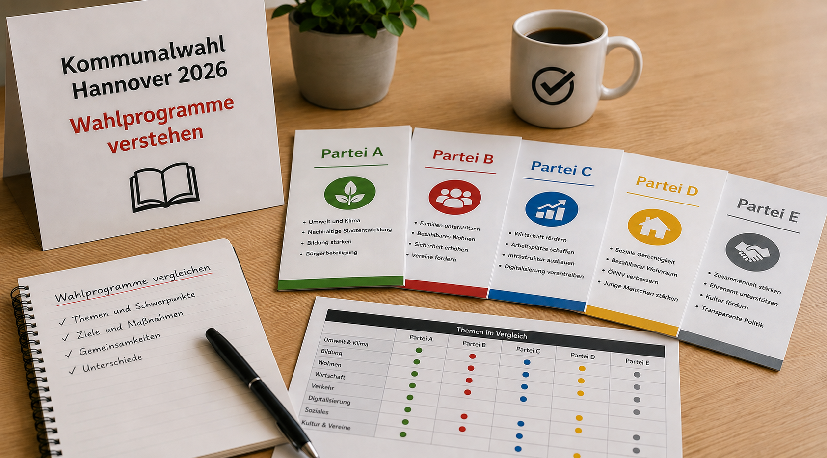 Wahlprogramme und politische Themen zur Kommunalwahl Hannover 2026 verständlich aufbereitet für eine informierte Wahlentscheidung in Hannover Südwest